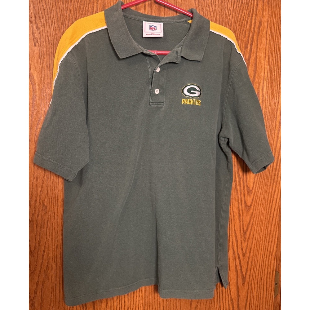 Vintage 2003 Green Bay Packers NFL Polo Shirt Men's‎ Large VF Imagewear Cotton